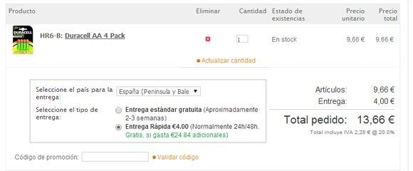 Código de promoción DuracellDirect.es